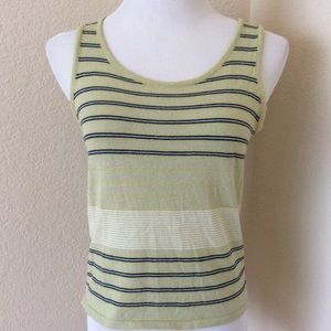 Tank top striped green top sleeveless top Bodycon